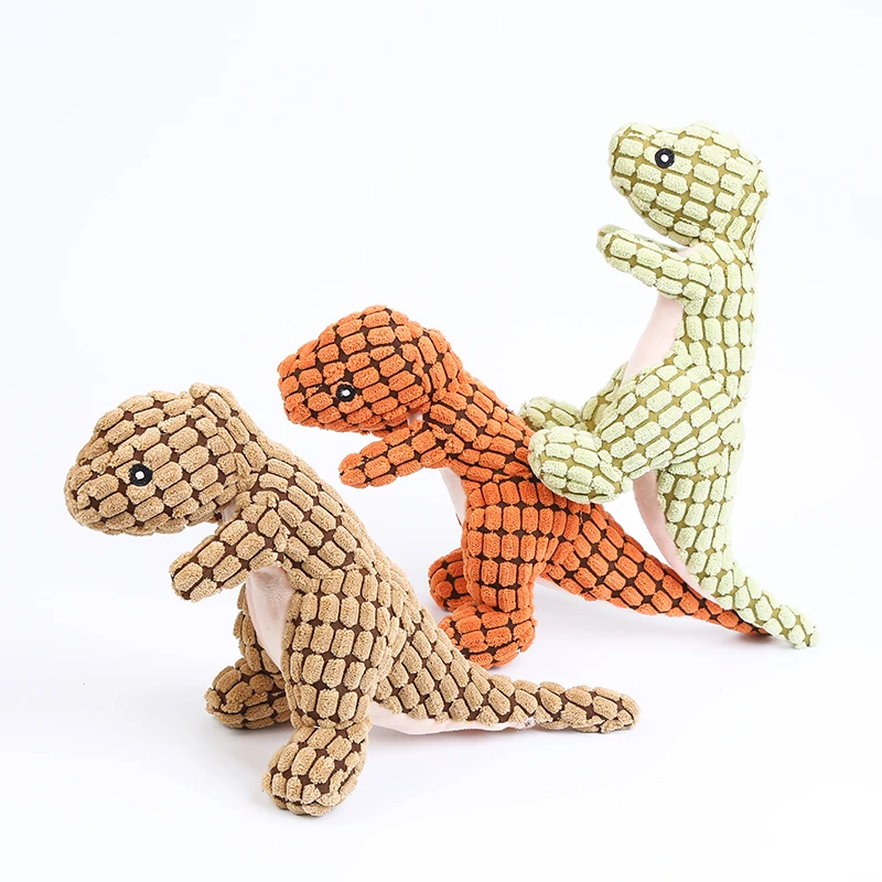 

popular dinosaur style plush dog pet squeaky toy
