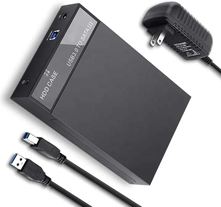 

USB 3.0 to SATA External Hard Drive Enclosure for 2.5/3.5inch SATA I/II/III HDD SSD Up to 10TB Support UASP, Black