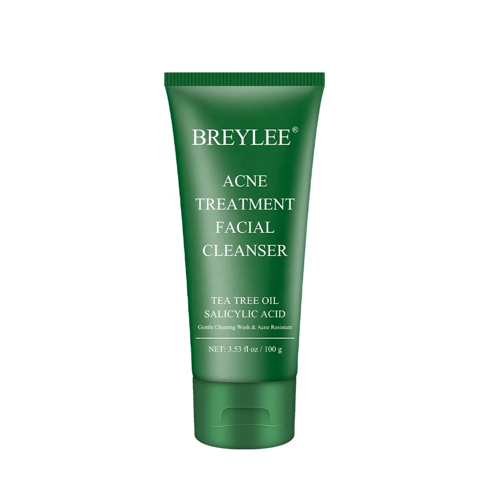 

BREYLEE tea tree oil facial foaming cleanser face wash for acne treatment