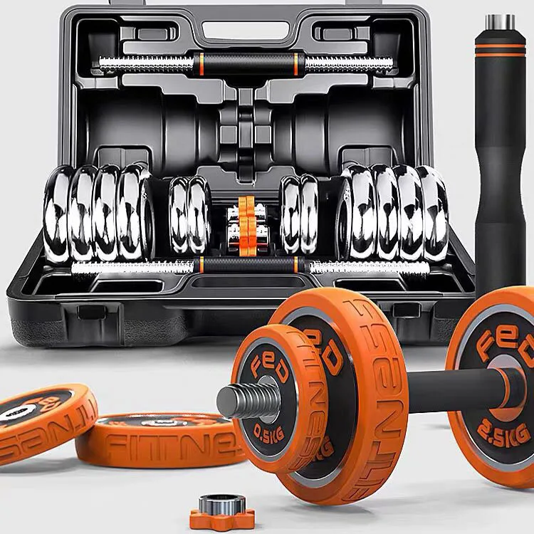 

15/20/30KG gym equipment dumbbell set dumbbells buy online weights dumbbells set, Black, orange