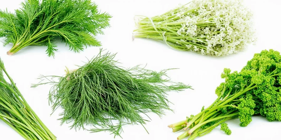 A whimsical infographic with fun facts about dill