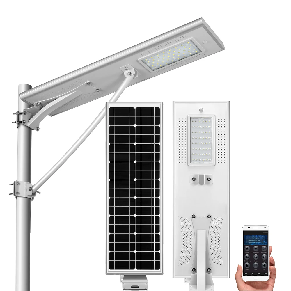 Outdoor MPPT ip65 integrated solar led street light 80w