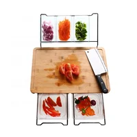

Multi-functional cutting board chopping board with shelf storage box bamboo cutting board