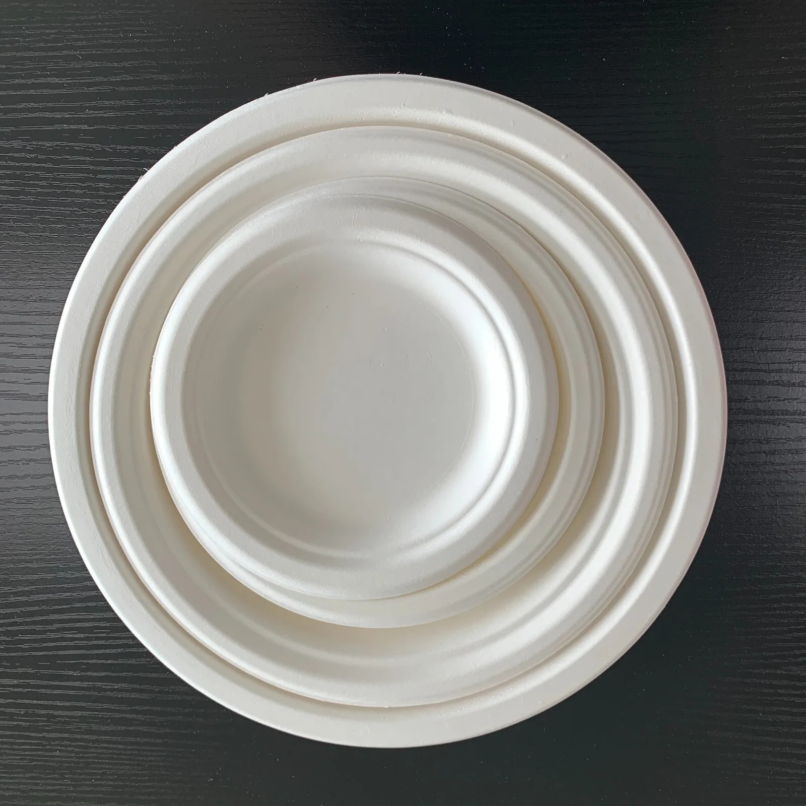 

2021 eco friendly CPET / PLA biodegradable disposable christmas dinner thanksgiving birthday party paper tableware, White color