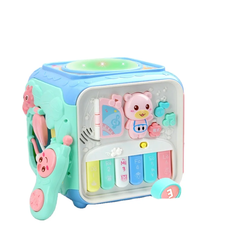 

Early Educational Infants Six Sides Cube Musical Instrument Toy Mini Drum Piano