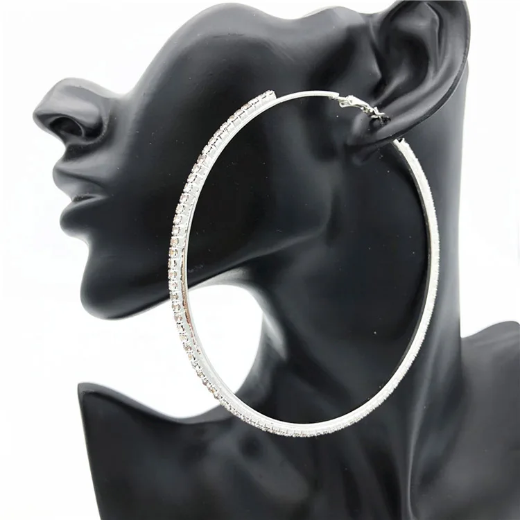 

Elegant exaggerated big hoop earrings women round earrings