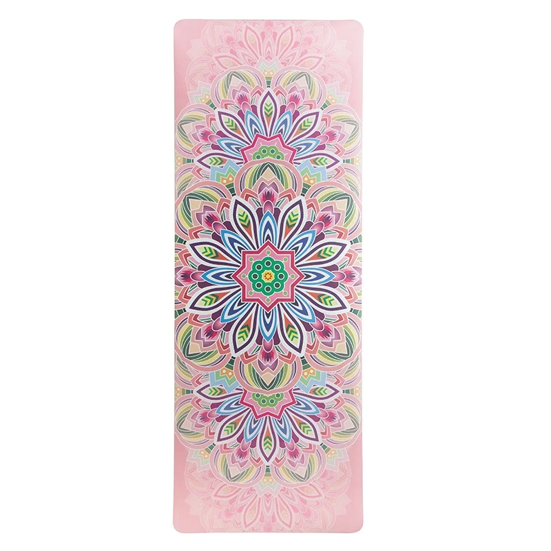 

Custom Printed Pink Rubber Pu Yoga Mat, Customized