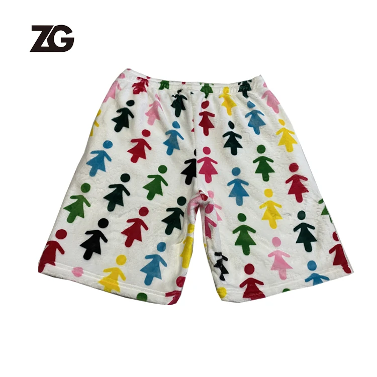 

Factory customized sublimation printing towel cargo shorts/fleece sweat hoodies and sweat pants shorts with your logo, Custom color