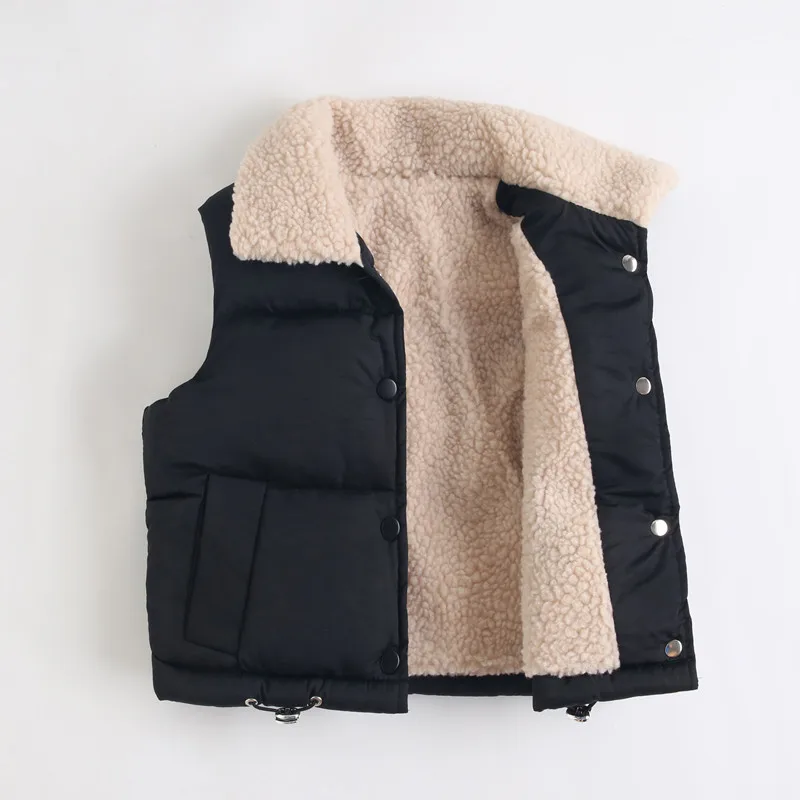 

winter children's down cotton waistcoat primary and children's thickened lamb down waistcoat boys wear