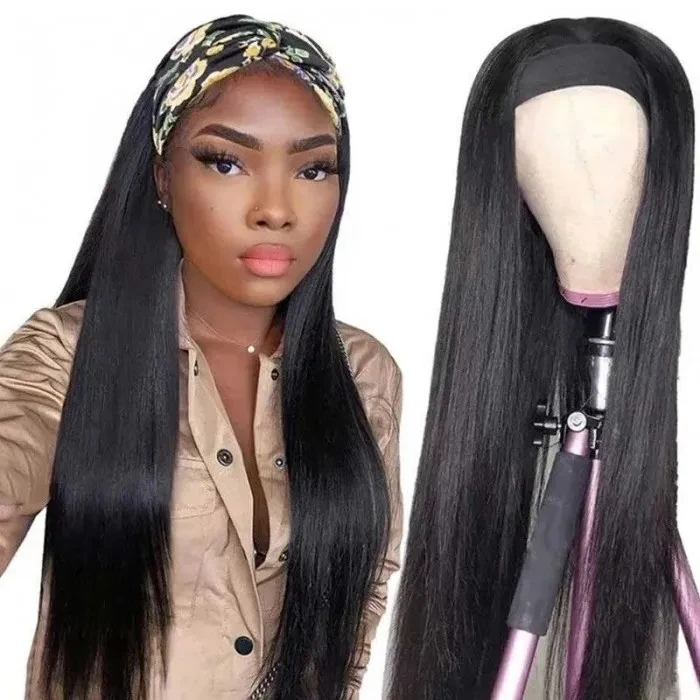 

3bundles+1closure=1wigs Bone Straight Human Remy Hair Wigs with HD Transparent Lace Closure