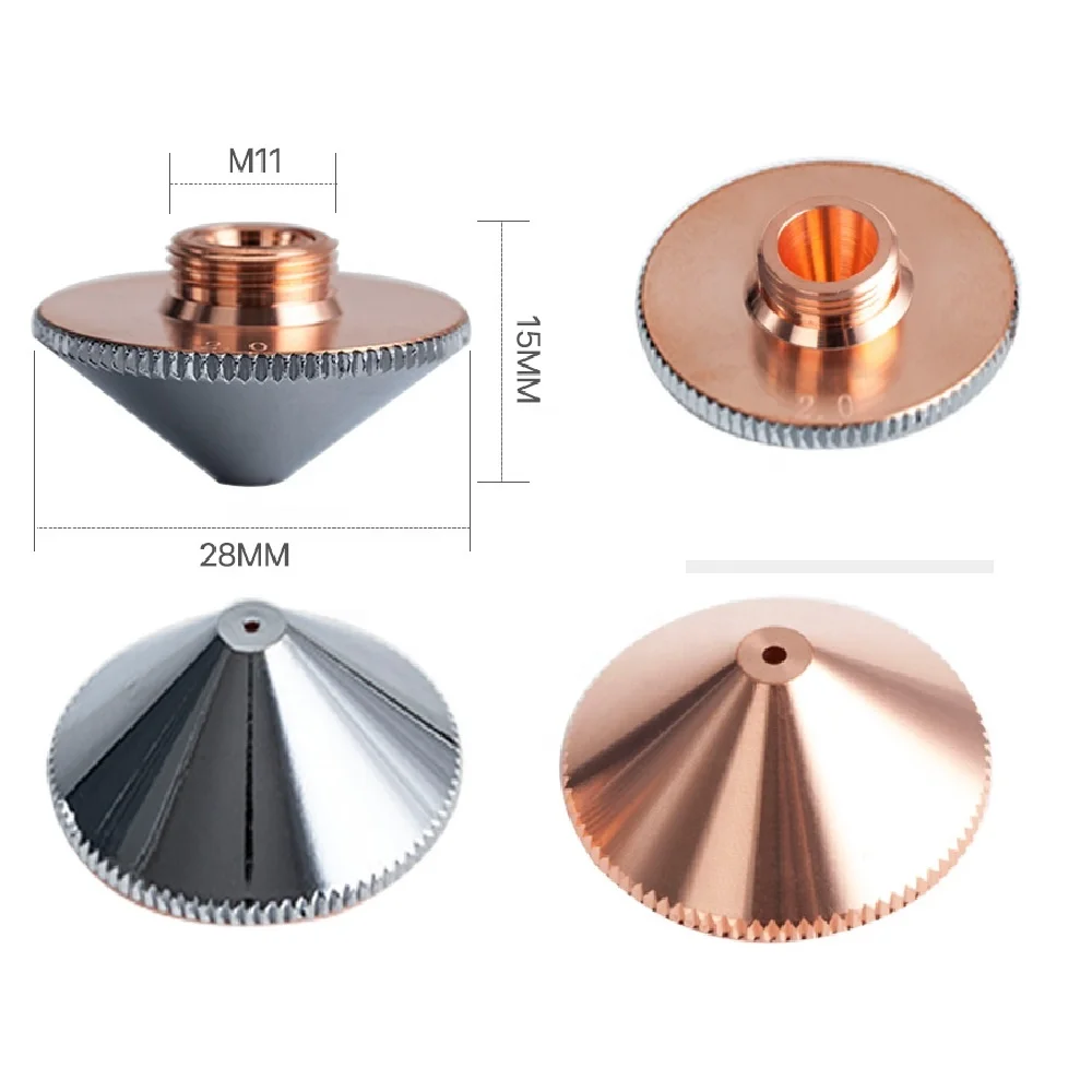 

High-Quality D28mm H15 0.8-5.0 Single Double Nozzles for Fiber Laser Cutting Head Precitec/WSX