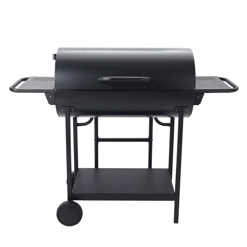 

Large Luxury Double Grids Barrel Charcoal BBQ Grills Smokeless Outdoor Trolley Barbecue Charcoal BBQ Grill Indoor Charcoal Grill
