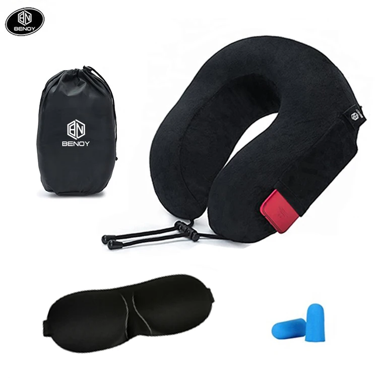 

Amazon Comfortable Good Quality Memory Foam Neck Travel Pillow Set, Customized