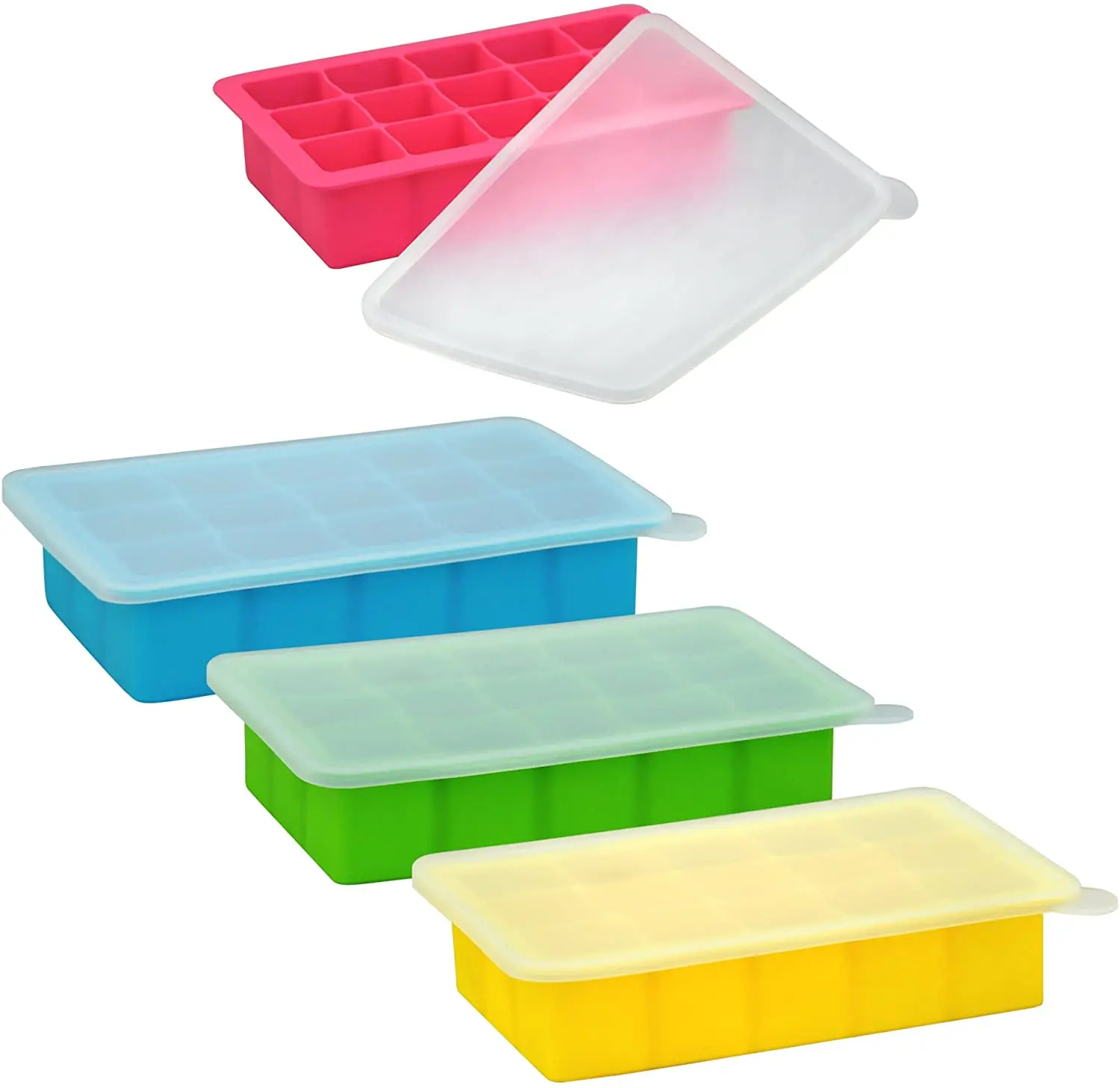

Baby food frozen tray Pink ice silicone mold 15 check baking utensils
