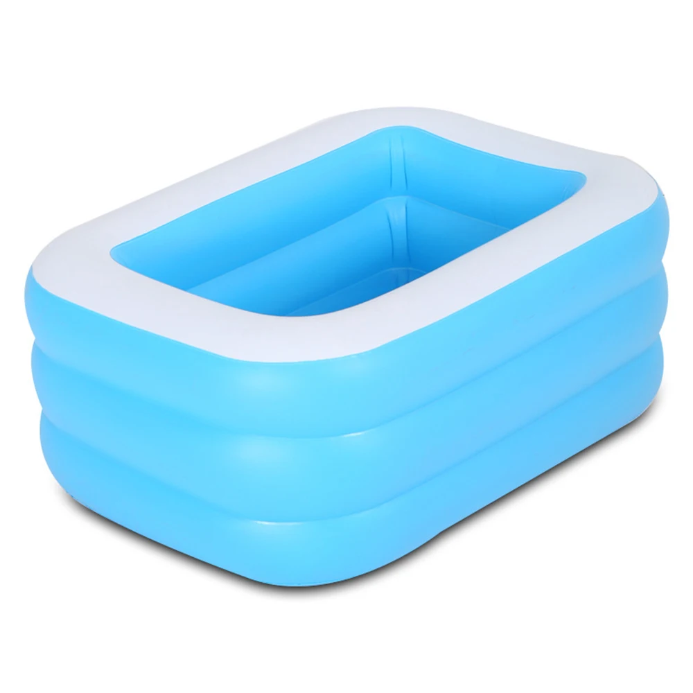 

Newbility 180*135*53cm children's inflatable pool Blue and white bubble bottom large swimming pool