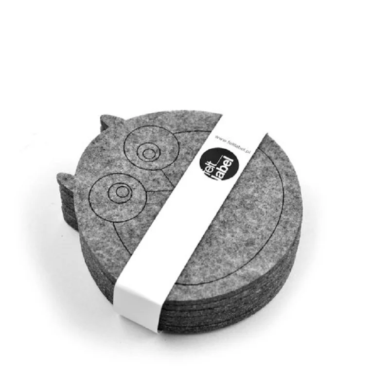 Plastic felt pad for coaster