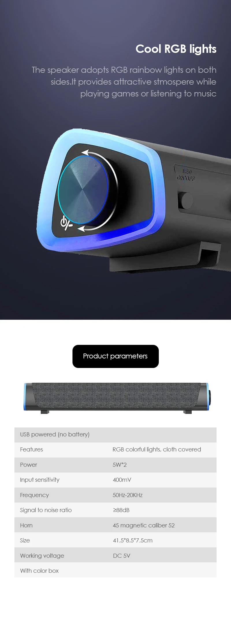 Hands free high quality mini portable BT soundbar with rechargeable battery - ANKUX.COM