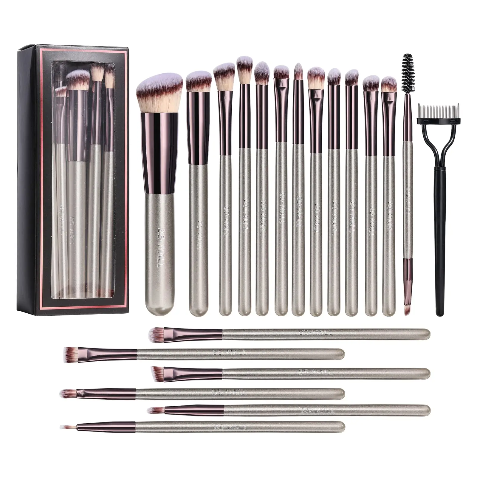 

Professional Beautytools Set Premium Synthetic Powder Foundation Blending Eye Shadow Blush Concealer Face Makeup Brush Kit