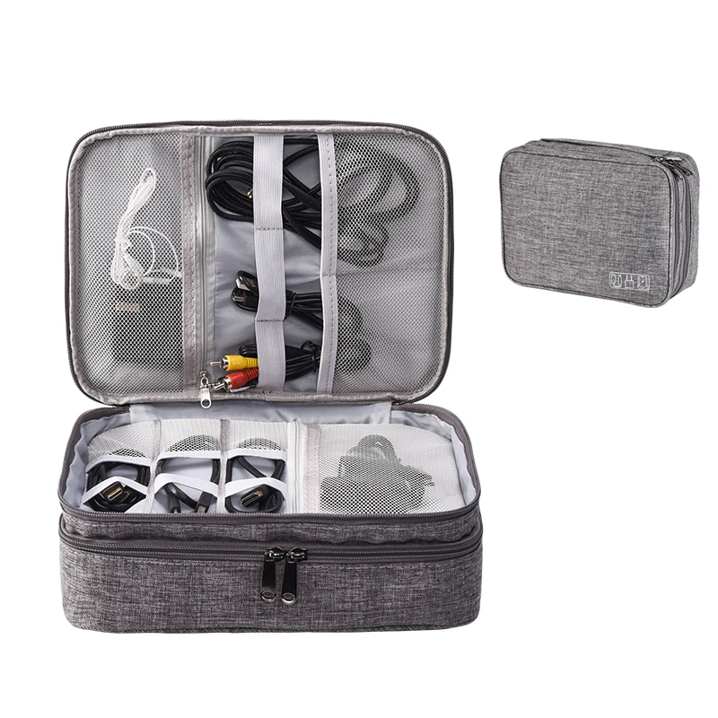 

Low MOQ good price travel electronic organizer waterproof 3 layers digital storage bag, Navy, grey, purple, black, blue, burgundy