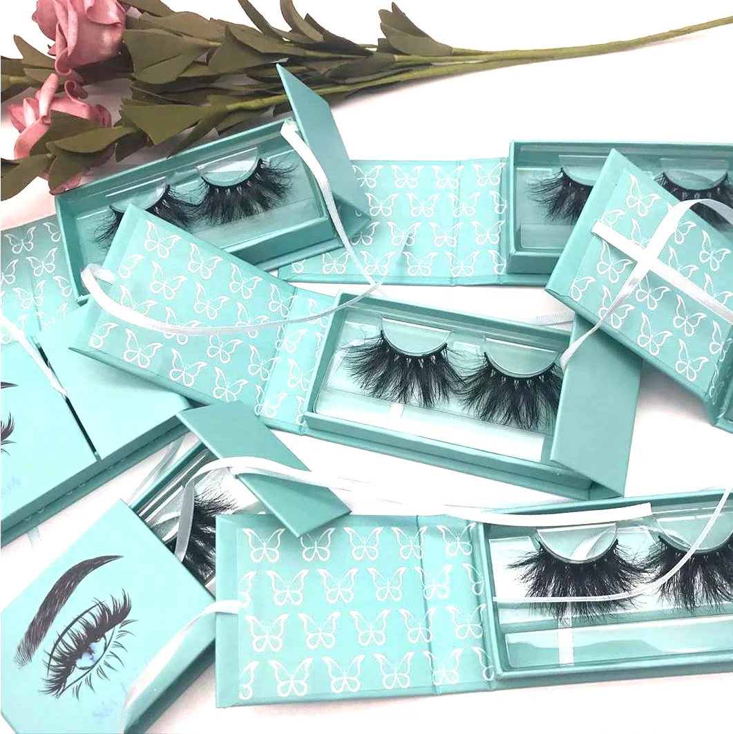 

25mm Mink Eyelashes Vendor Cruelty Free Private Label Wispie 3D Mink Eyelashes, Nature black