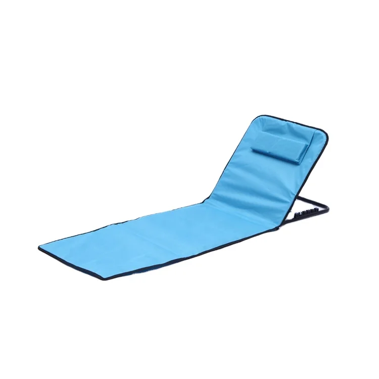 Portable Easy Adjustable Folding Beach Mat Sea Chairs With Cushion With