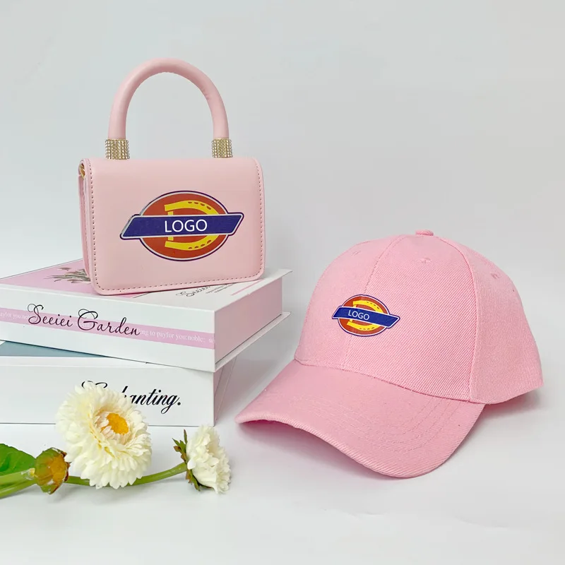 

Hot sale products matching hat and bag set ladies hand bags baseball caps handbag sets women, 11 colors