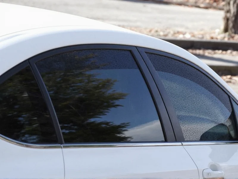 Finished DIY car tint showing bubble-free window