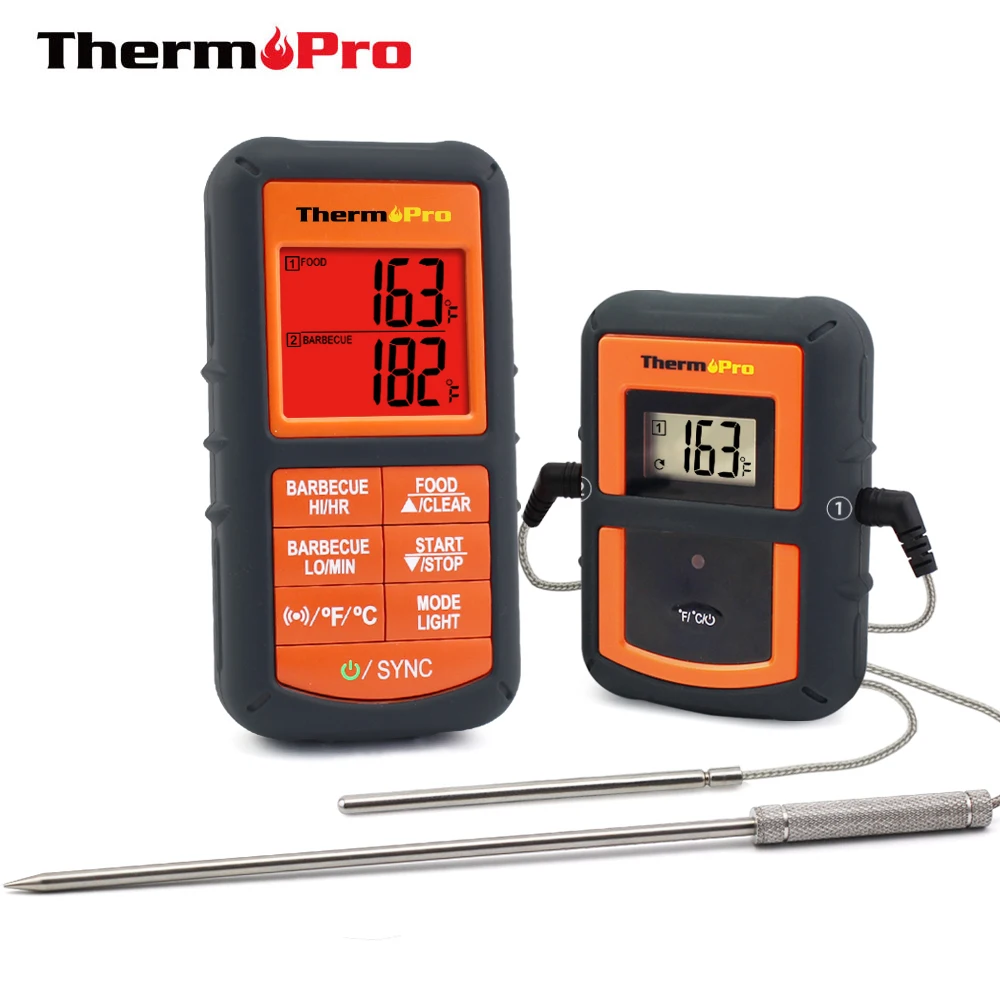 

ThermoPro TP08S Wireless BBQ Bimetal Grill Meat Thermometer with BBQ Food Probe