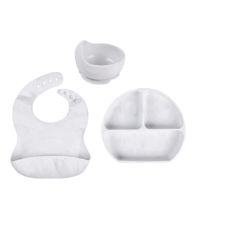 

BPA Free Waterproof Silicone Baby Bib with Food Catcher Baby Silicone Bibs Wholesale Toddler