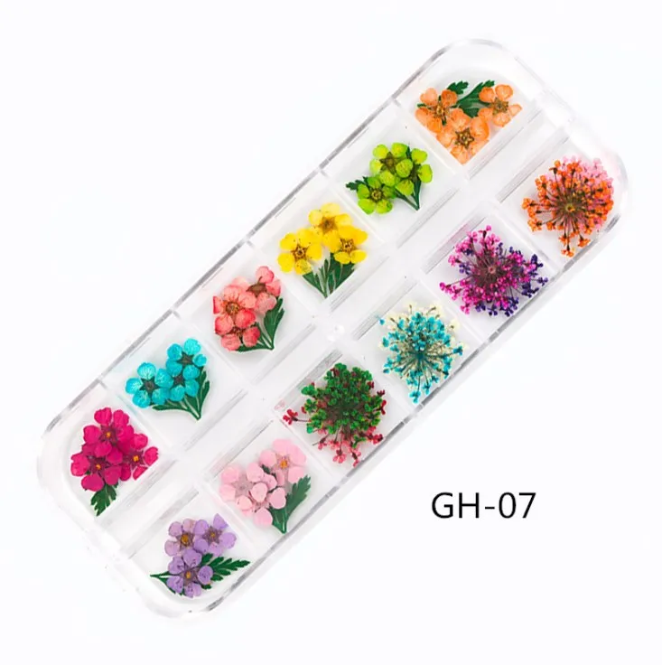 

New Design art jewelry dried flowers DIY color nail Supplies Japanese Dried Flower Nail Art