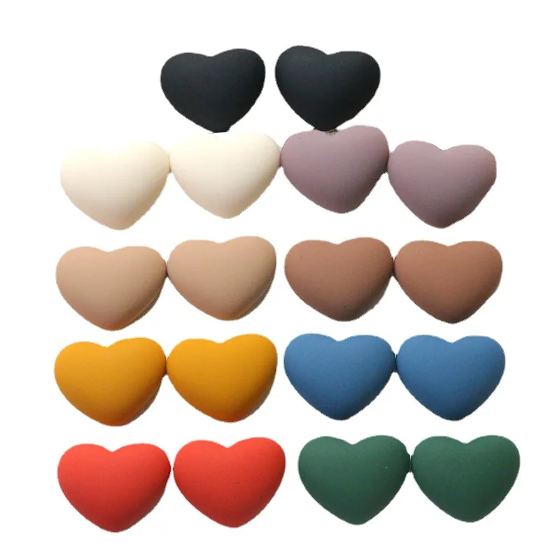 

Lovely Matte Flat Back Heart Shape DIY Hair Jewelry Accessory Resin Craft Cabochons