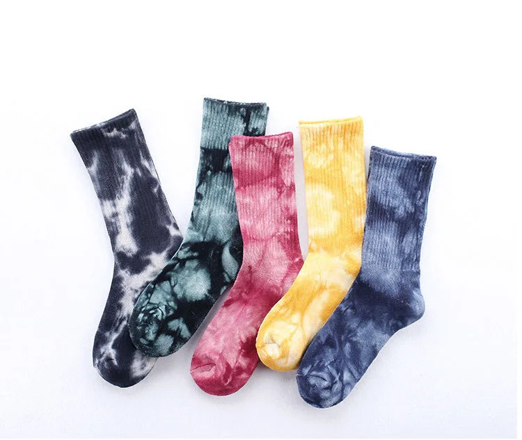 

Cotton Socks Tie Dye Socks Men women Colorful Gradient Hip Hop Skateboard Casual Couple Socks M338