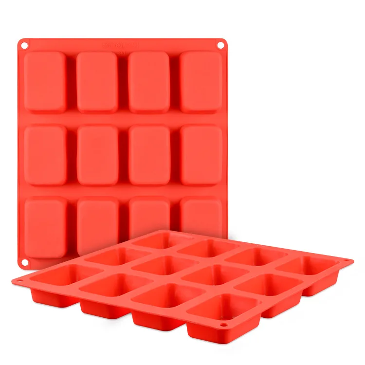 

Big large loaf shape 12 cavity rectangle rectangular square silicone rubber mould soap mold for soap making