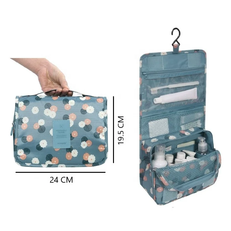 

KAIFEI Water-proof Toilet Bag with Hang Hook Multi-functional Make-up Bag for Travel
