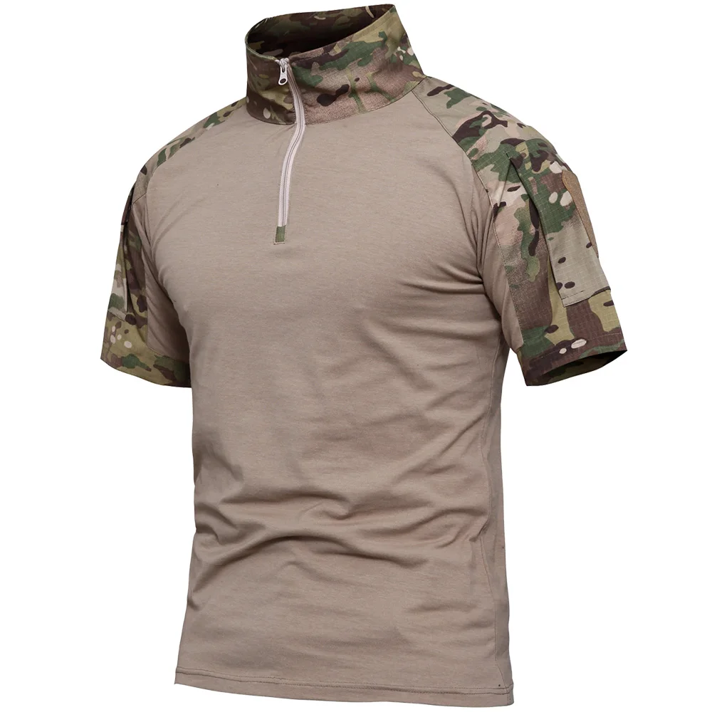 

SABADO Good Quality Tactical Military Breathable Frog Short Sleeve Quick Drying Outdoor Sport Running Gym Men's Short T-shirt