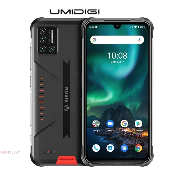 

New Design Google Play UMIDIGI BISON Android Celulares 8GB 128GB Rugged Phone 5000mAh Android 10 smartphones umidigi bison gt, Orange, yellow