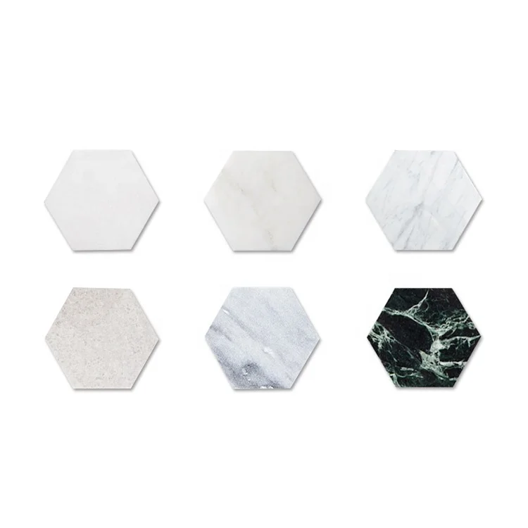 New Style Cheap Heagon Marble Coaster Marble Ceramic Coaster