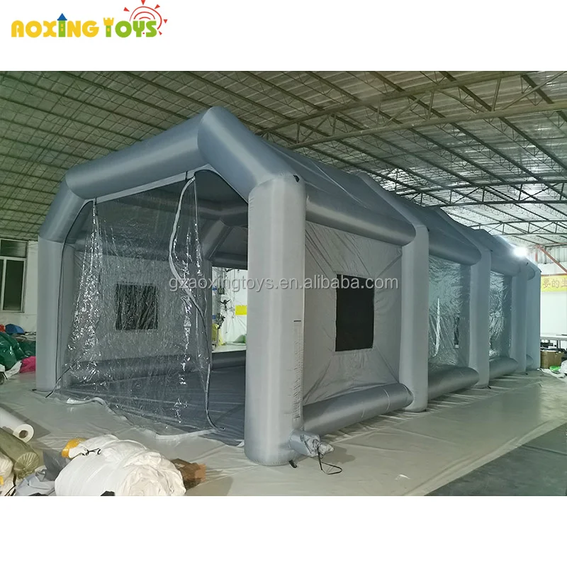 

Free Shipping Oxford Gray Inflatable Car Spray Paint Booth Inflatable Car Paint Tent With 2 Blowers, Customized color