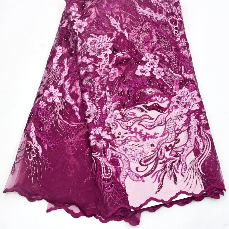 

Royalty evening dress floral heavy sequin mermaid fabric lace, Accept customized color