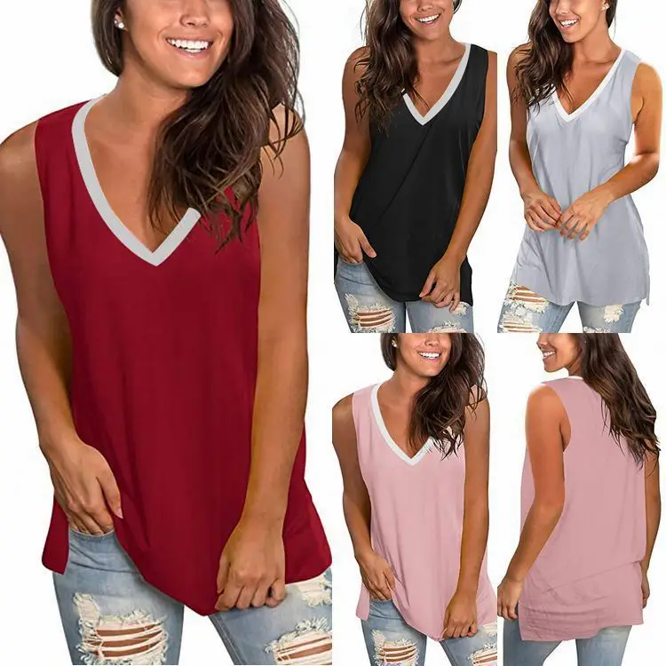 

Good Quality Women Fashion Summer V-Neck Tank Top Women Sleeveless Ladies Tops Women Shirts Tank Top Blouse