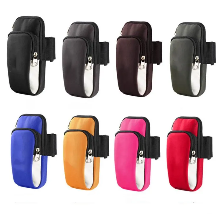 

Amazon hot sale fashion popular waterproof nylon running fitness hiking phone arm bag waist bag