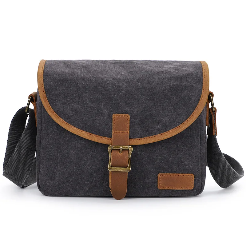 

multi used waterproof small vintage padded camera shoulder bag for men women SLR DSLR waxed canvas camera case with rain cover, Gray,black,green