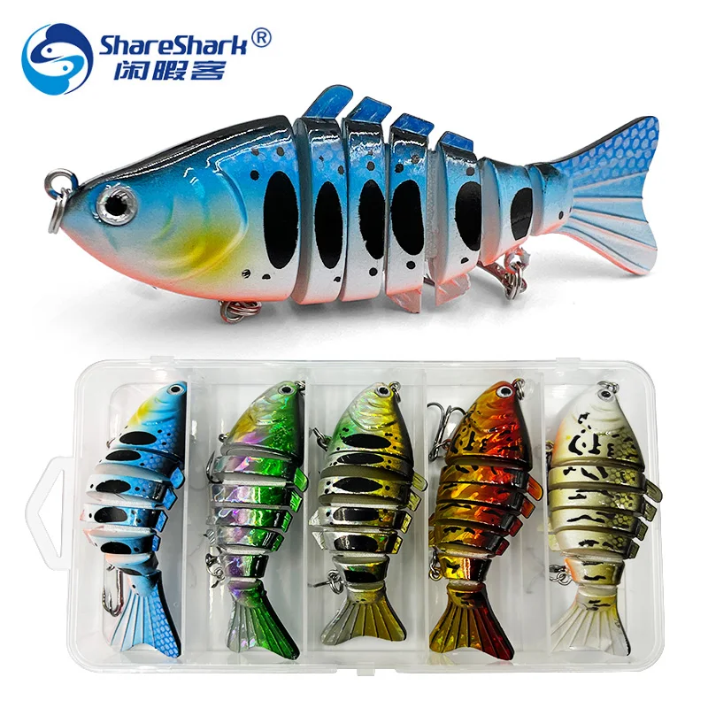 

Fishing Lures for Bass Trout Multi Jointed Swimbait Slow Sinking Lifelike Swimming Bass Lures Saltwater Fishing baits Kit