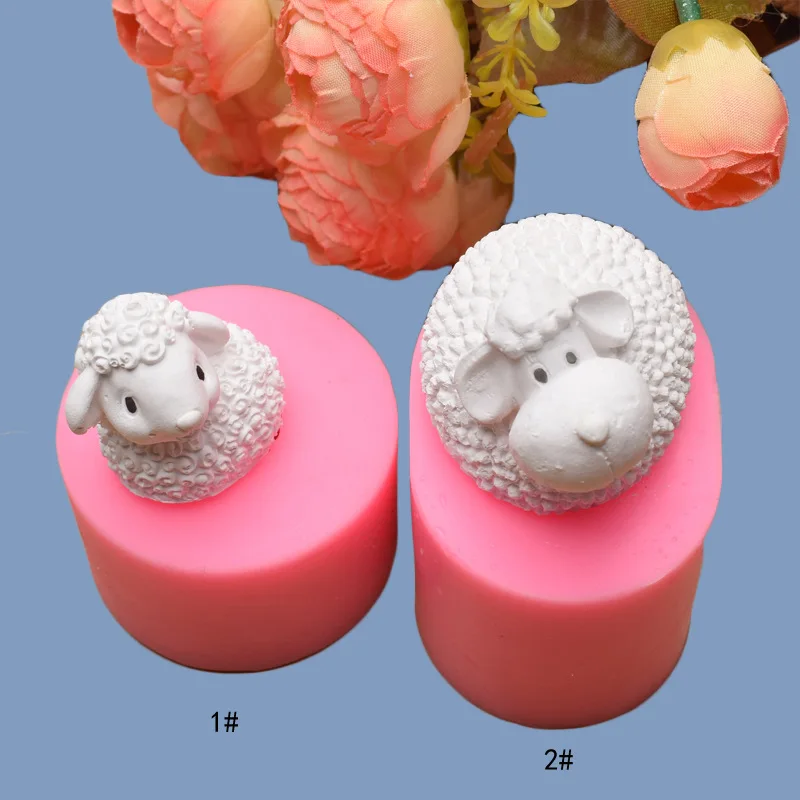 

2 types new products sheep fondant silicone mold cake decoration diy car ornaments epoxy plaster mold baking tools, As picture