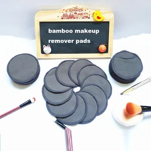 Sopurrrdy High quality washable round bamboo cotton reusable makeup remover pads 2