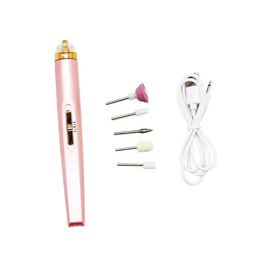 

2022 new product salon nail file electric professional acrylic nail kit full manicure and pedicure tool, White,pink,red