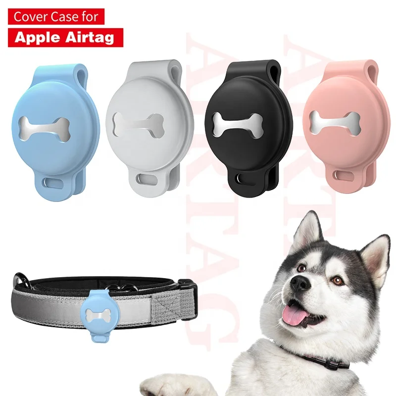 

Pet Gps Tracker Reflective Nylon Airtag Dog Collar with Apple Airtag Holder for Pet Dog Cat Tracker Finder, 4 colors