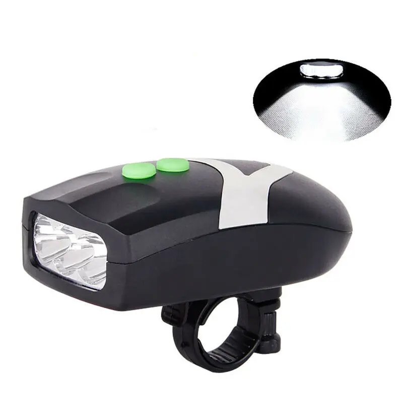 

Electronic Bell Horn Hooter Siren Waterproof 3 LED Bike Bicycle Head Light Cycling Lamp