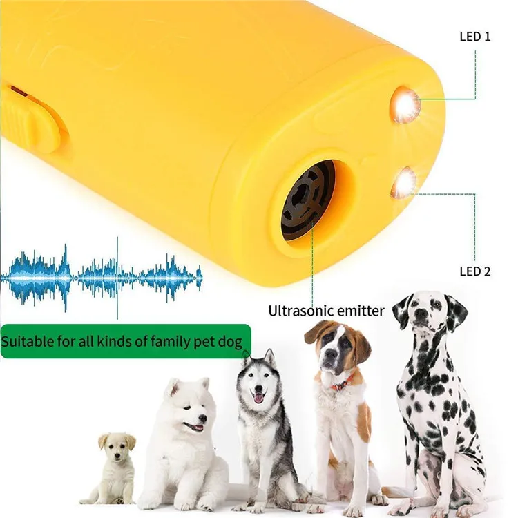 Upgraded Dog Repeller 3 In 1 Anti Bark Stop Barking Trainer Devices Training Flashlight Led