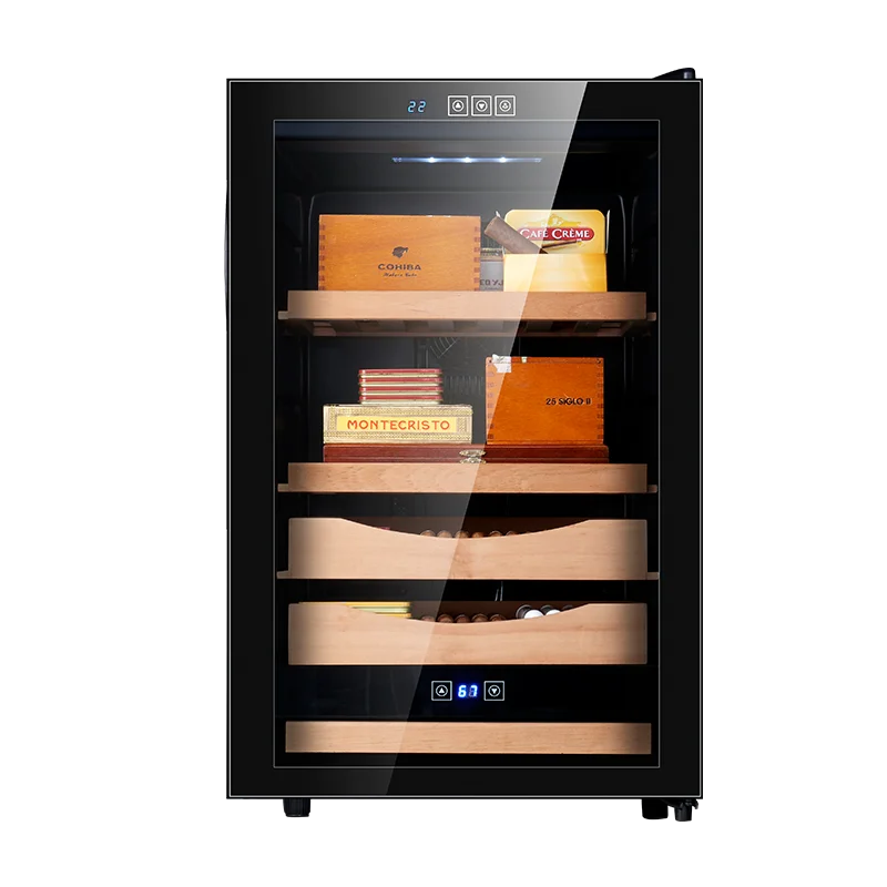 
Cigar Cabinet Constant Accurate Humidity Fan Cooling System Frost Free Spain Cedar Wood Drawers Cigar Cooler 
